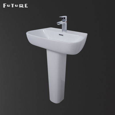 Wastafel Pedestal Berdiri Bebas Kokoh 36 Inch Pedestal Sink Untuk Hotel Rumah