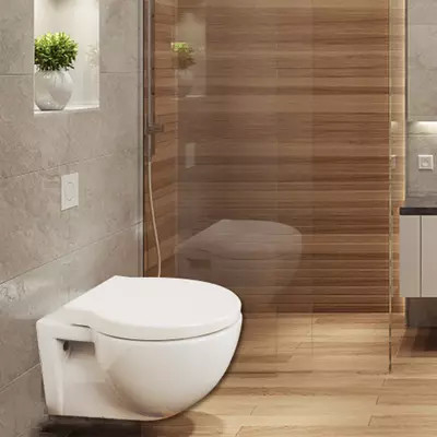 Toilet Wall Hung Tanpa Bingkai Dengan Cistern Concealed Tahan gores