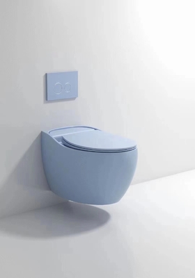 Commode Terpasang di Dinding Indah Mengkilap Halus Dengan Tadah Tersembunyi