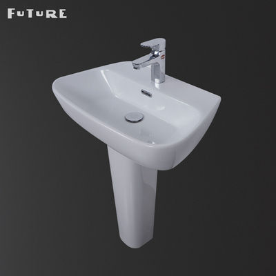 Wastafel Pedestal Berdiri Bebas Kokoh 36 Inch Pedestal Sink Untuk Hotel Rumah