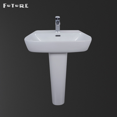 Wastafel Pedestal Berdiri Bebas Kokoh 36 Inch Pedestal Sink Untuk Hotel Rumah