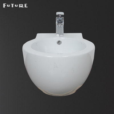 Pemasangan Mudah Bidet Berdiri Lantai Putih Di Kamar Kecil W380mm