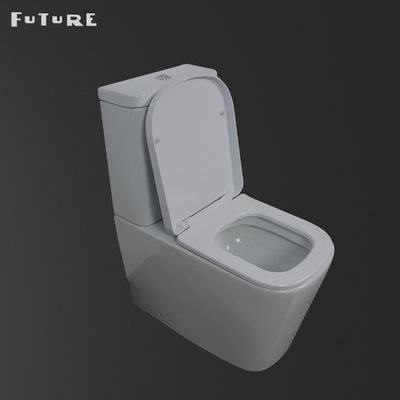Toilet Kamar Mandi Ganda Tutup Standar Ideal 837mm Tinggi 2 Buah Commode