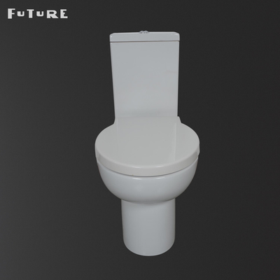 Gravity Flushing Tutup Gabungan Cloakroom Toilet Square Wc 610*357*400MM