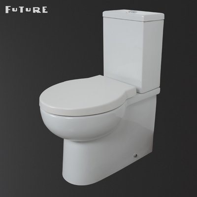 Gravity Flushing Tutup Gabungan Cloakroom Toilet Square Wc 610*357*400MM