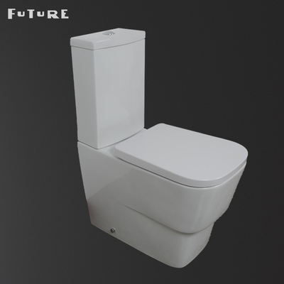 Tangki Air Tersembunyi Tutup Dipasangkan Toilet Kamar Mandi Square Bowl Gravity Flushing