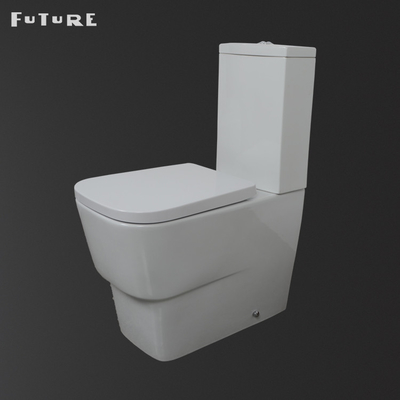 Tangki Air Tersembunyi Tutup Dipasangkan Toilet Kamar Mandi Square Bowl Gravity Flushing