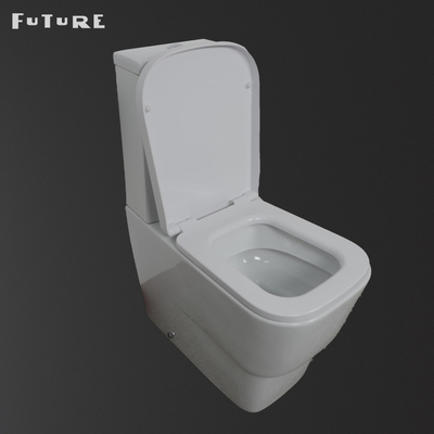 Tangki Air Tersembunyi Tutup Dipasangkan Toilet Kamar Mandi Square Bowl Gravity Flushing