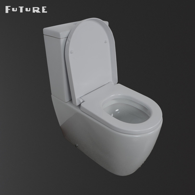 420mm Seat Close Dipasangkan Kamar Mandi Toilet Pan Rimless P Trap Water Closet