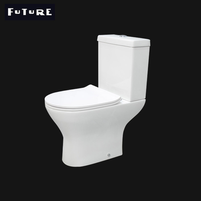 Keramik Kenyamanan Tinggi Kenyamanan Tanpa Bingkai Toilet Dual Flush 3L 6L