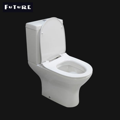 Keramik Kenyamanan Tinggi Kenyamanan Tanpa Bingkai Toilet Dual Flush 3L 6L