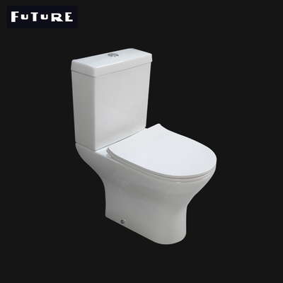 Keramik Kenyamanan Tinggi Kenyamanan Tanpa Bingkai Toilet Dual Flush 3L 6L