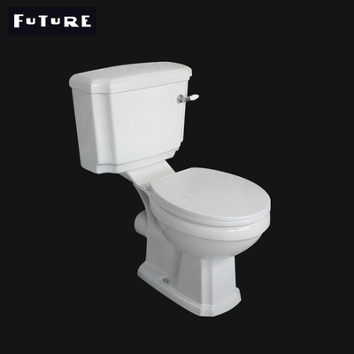 630*350*830mm Tutup Dipasangkan Toilet Wc Double Piece Commode Dengan Perlambatan
