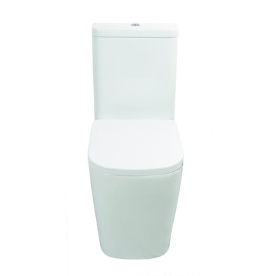 High Density Bathstore Tutup Ditambah Toilet Putih Dua Sepotong WC Bantalan Beban Kuat