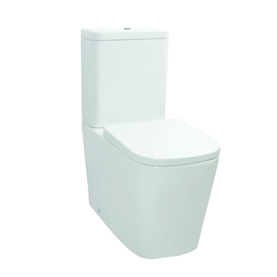High Density Bathstore Tutup Ditambah Toilet Putih Dua Sepotong WC Bantalan Beban Kuat