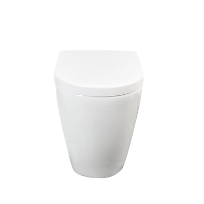 Operasi Otomatis Round Back To Wall Toilet Untuk Ketahanan Aus Kamar Mandi