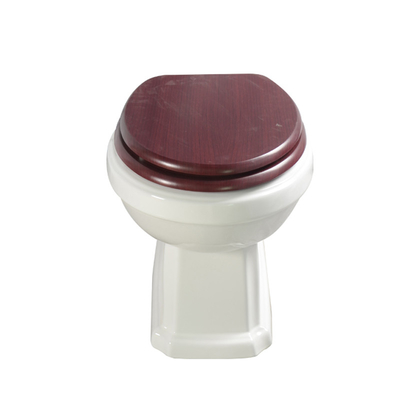 Smooth Glazed round back to wall toilet Closed Coupled 420mm depthth