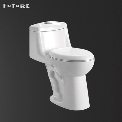 CE Auto Operation Siphonic One Piece Toilet Dengan S Trap Round Dual Flush Toilet