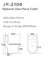 Smooth Glazed Siphon Flush Toilet Floor Mounted ketahanan aus