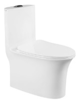Smooth Glazed Siphon Flush Toilet Floor Mounted ketahanan aus