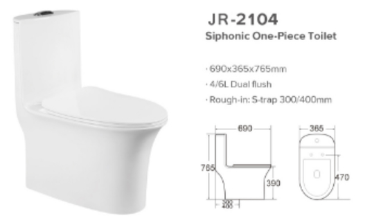 Smooth Glazed Siphon Flush Toilet Floor Mounted ketahanan aus