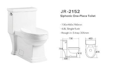 20-30KG Lemari Air One Piece Mengkilap Halus Dengan WARS Disetujui Flush Fitting