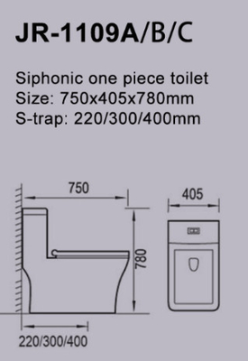 Tahan Gores Filipina Tanpa Bingkai Siphonic One Piece Toilet Desain Pipa Super 50mm