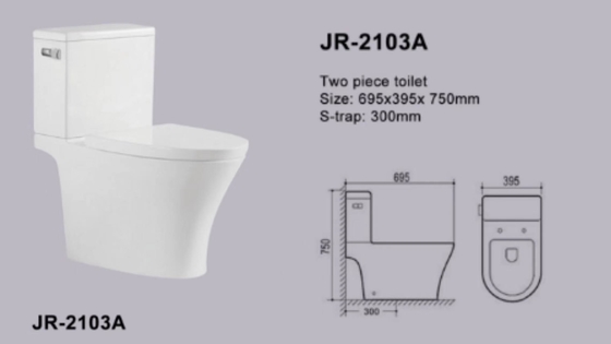 Rimless Syphon Flushing Single Piece Water Closet Penghilang Bau Otomatis