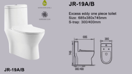 Penghilang Bau Otomatis One Piece Siphon Water Closet Servis
