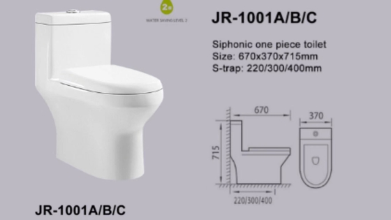 Produk Ekonomis One Piece Water Closet Syphon Flushing Sanitaryware